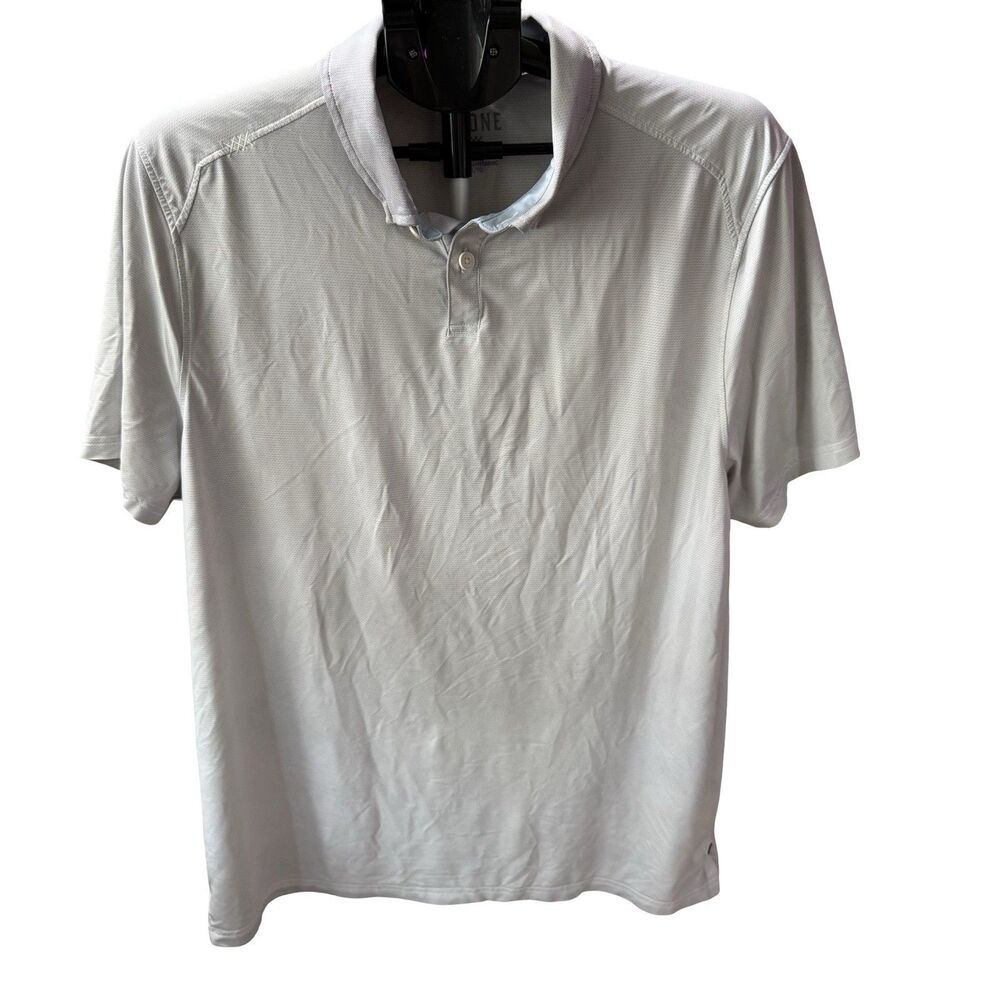 Rhone Mens Gray Blue Short Sleeve Athletic Fit Casual Golf Polo Shirt Size XL